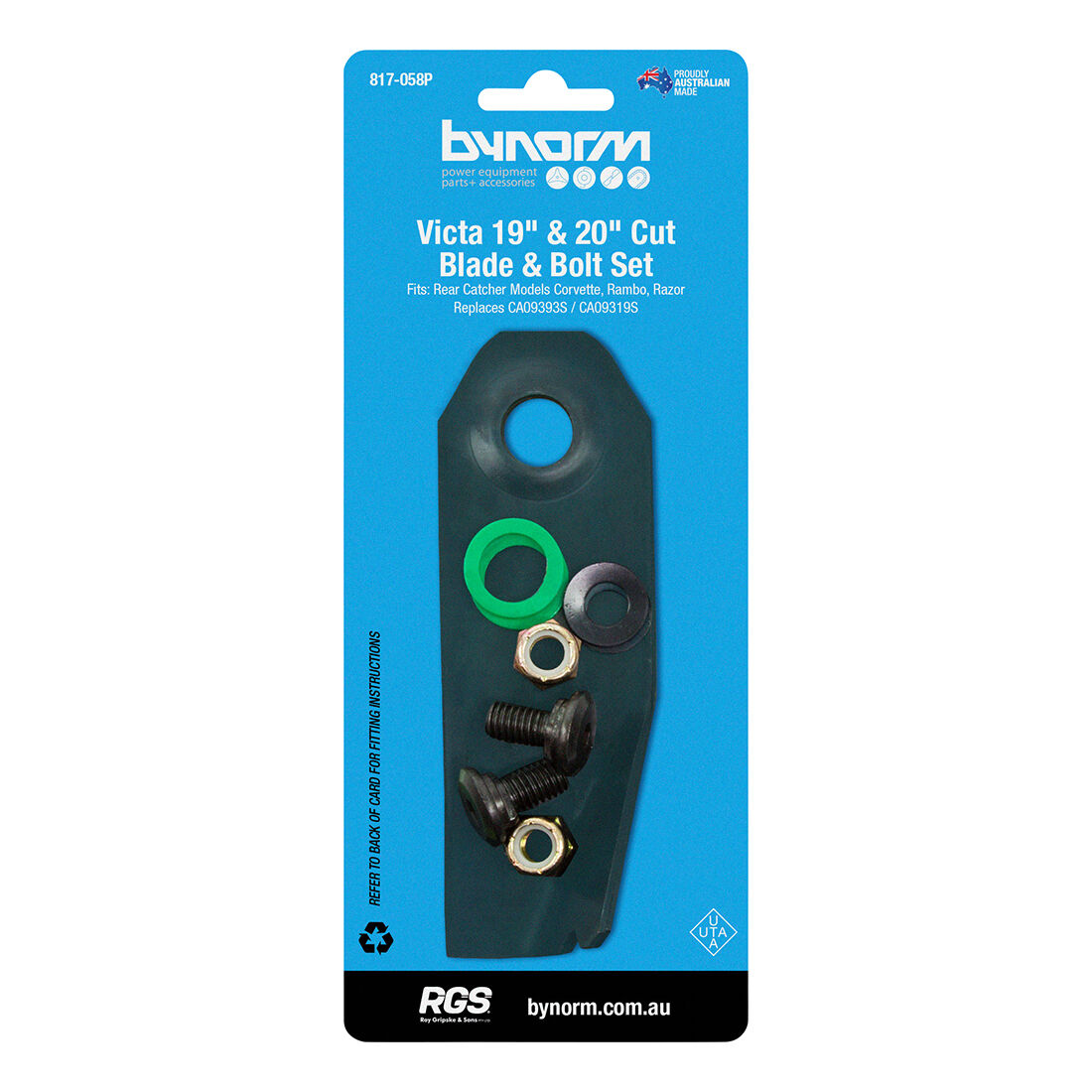 Bynorm Blade and Bolt Set to Suit Victa, , scanz_hi-res