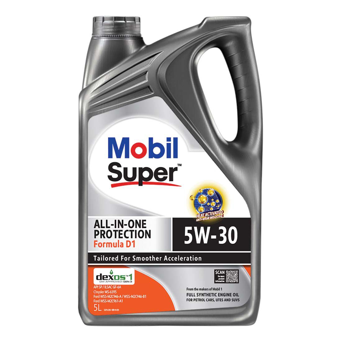 Mobil Super All-in-One Formula D1 5W-30 5 Litre, , scanz_hi-res