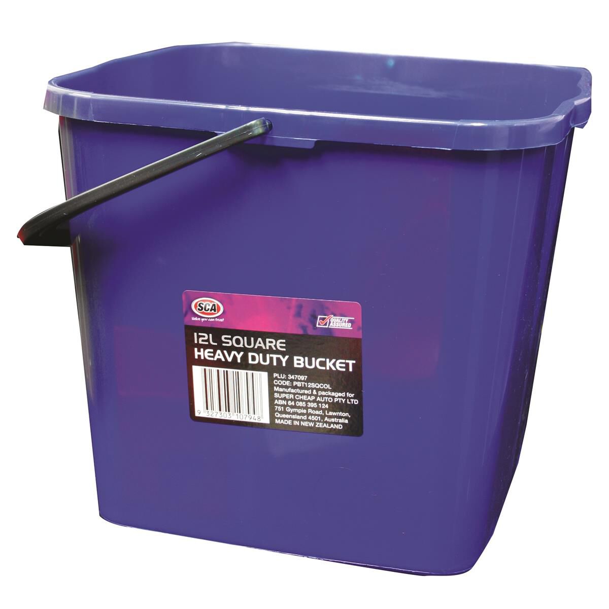 SCA Heavy Duty Square Bucket 12 Litre, , scanz_hi-res