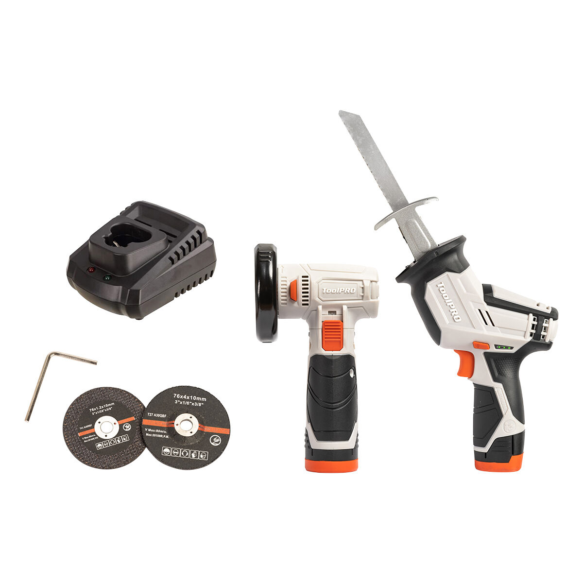 ToolPRO 12V Reciprocating Saw & Grinder Kit, , scanz_hi-res
