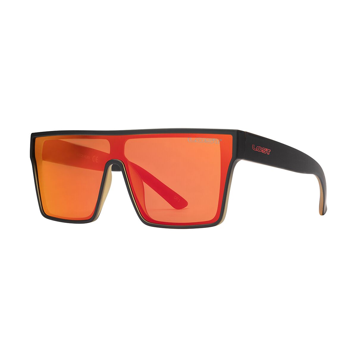 LOST Sunglasses Panorama Red Mirror Black Orange, , scanz_hi-res
