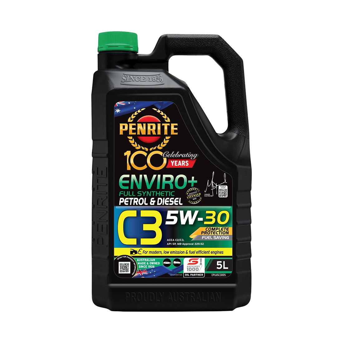 Penrite Enviro+ C3 Engine Oil - 5W-30 5 Litre, , scanz_hi-res