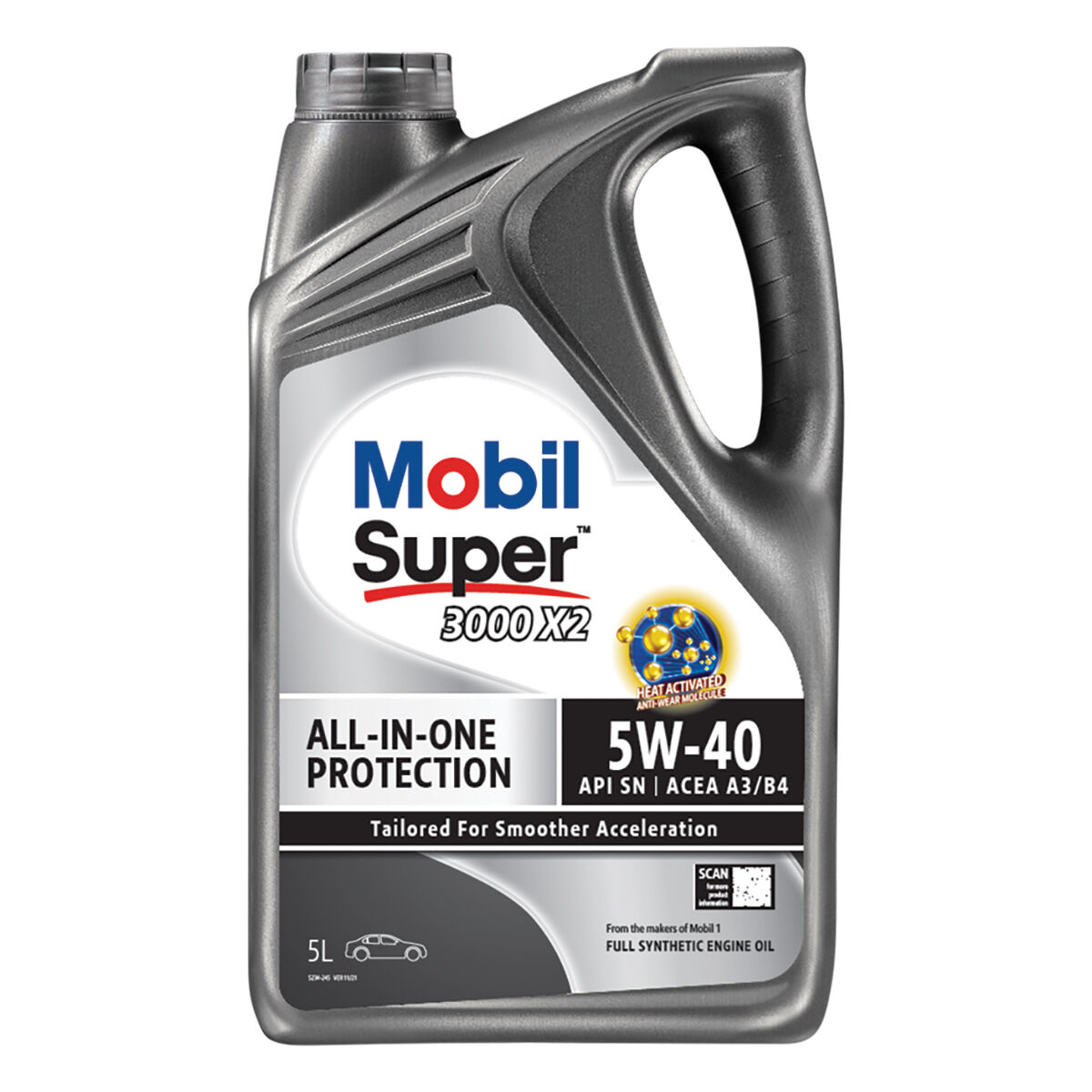 Mobil Super 3000 X2 Engine Oil 5W-40 5 Litre, , scanz_hi-res