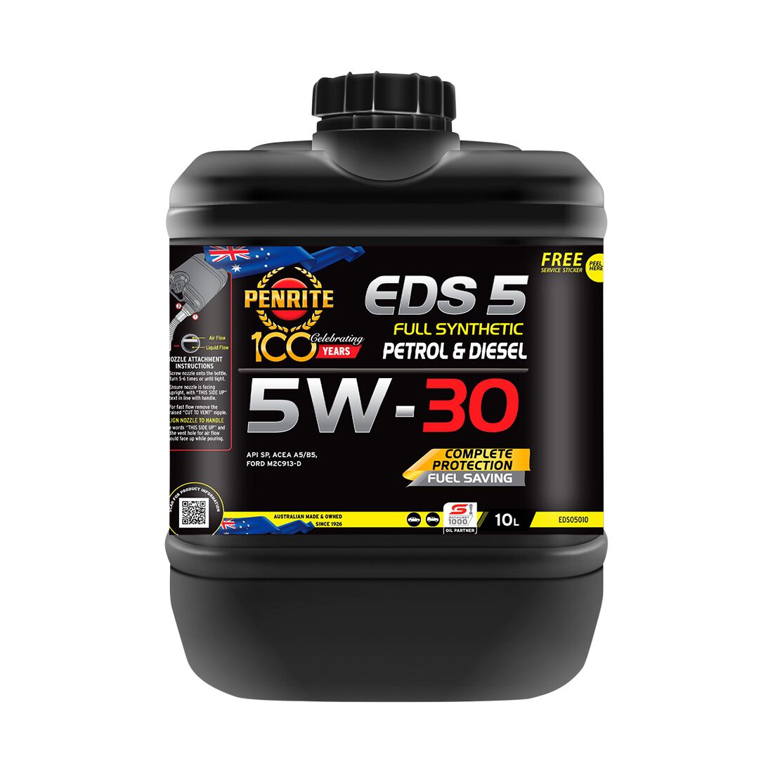 Penrite Full Synthetic Engine Oil 5W-30 10 Litre, , scanz_hi-res