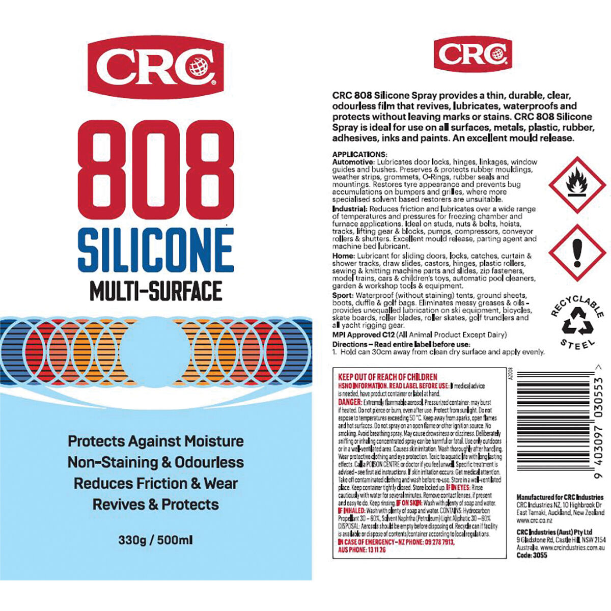 808 Silicone Spray - 500mL, , scanz_hi-res