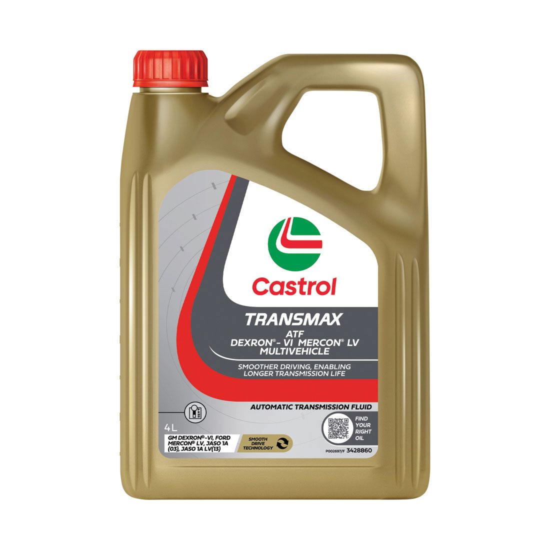 Castrol Transmax ATF DEXRON&reg;-VI MERCON&reg; LV Multivehicle, 4 Litre, , scanz_hi-res