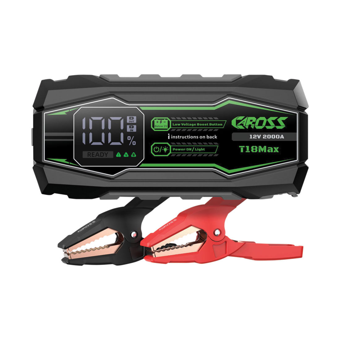 CAROSS T18Max 12V 2000A Compact Smart Lithium Jump Starter With Built-in 3 Mode Light, , scanz_hi-res