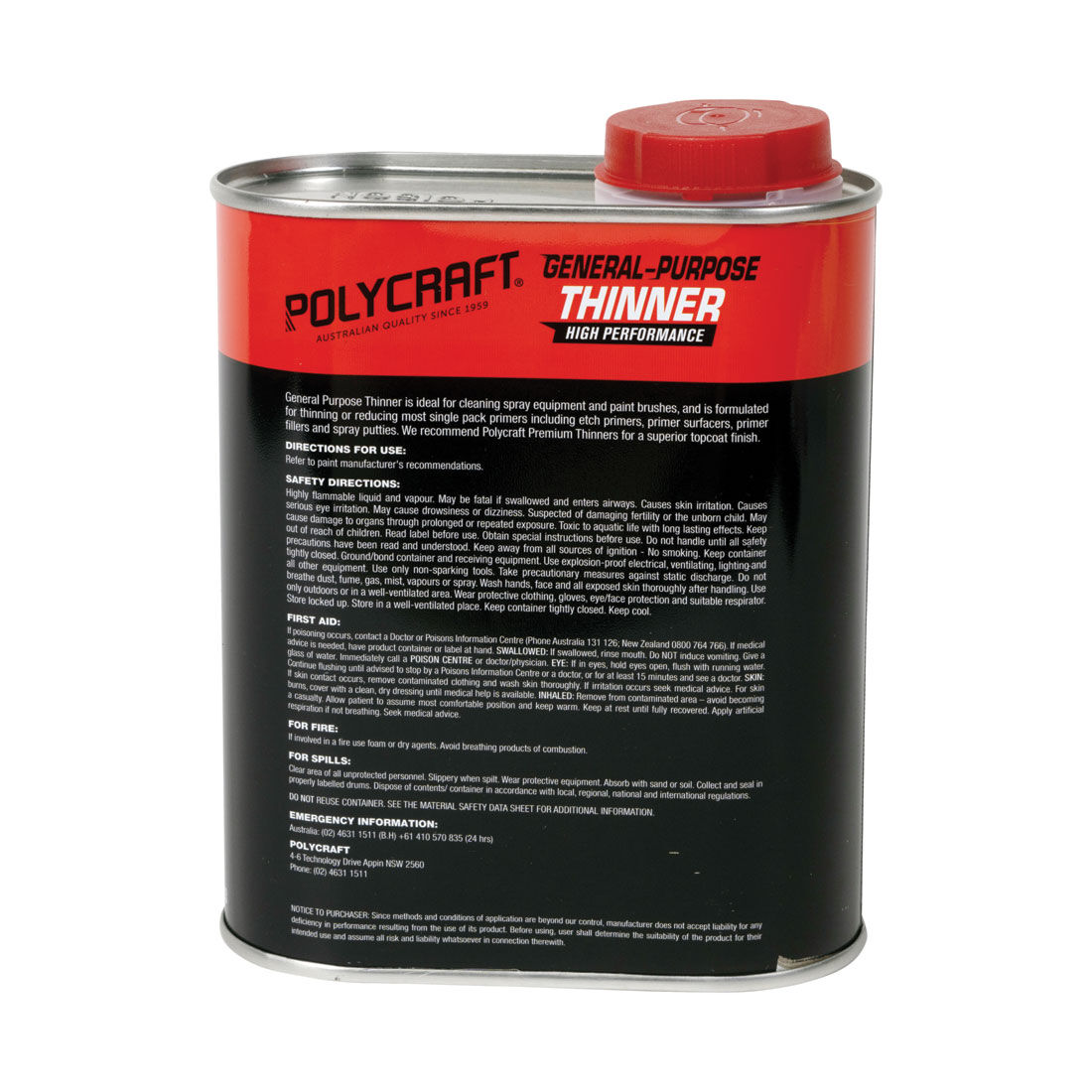 Polycraft Thinners General Purpose 1L, , scanz_hi-res