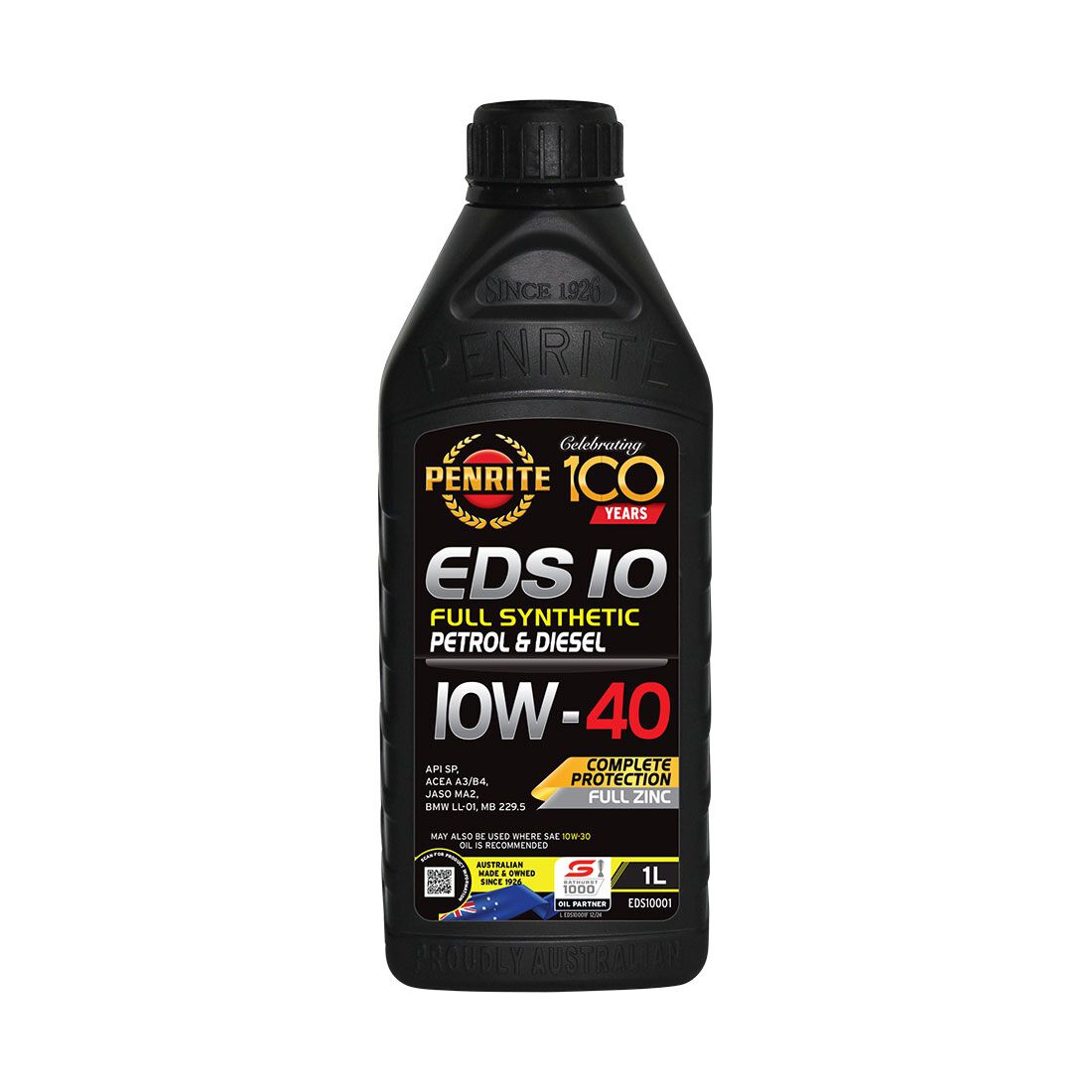 Penrite Full Synthetic Everyday Engine Oil - 10W-40 1 Litre, , scanz_hi-res