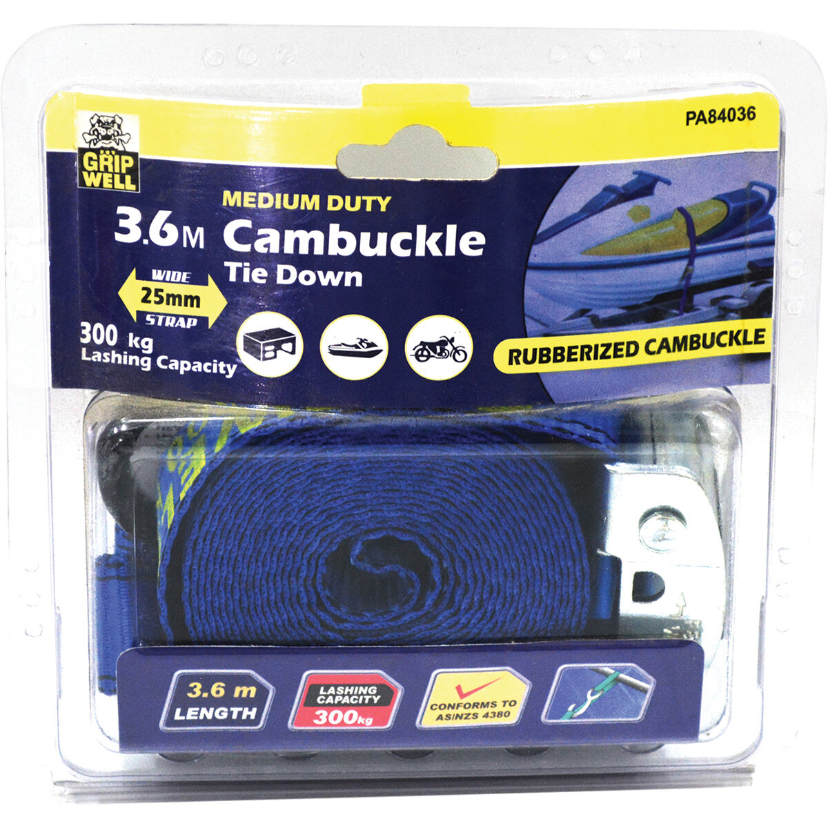 Cambuckle Tie Down - 3.6m, 300kg, , scanz_hi-res