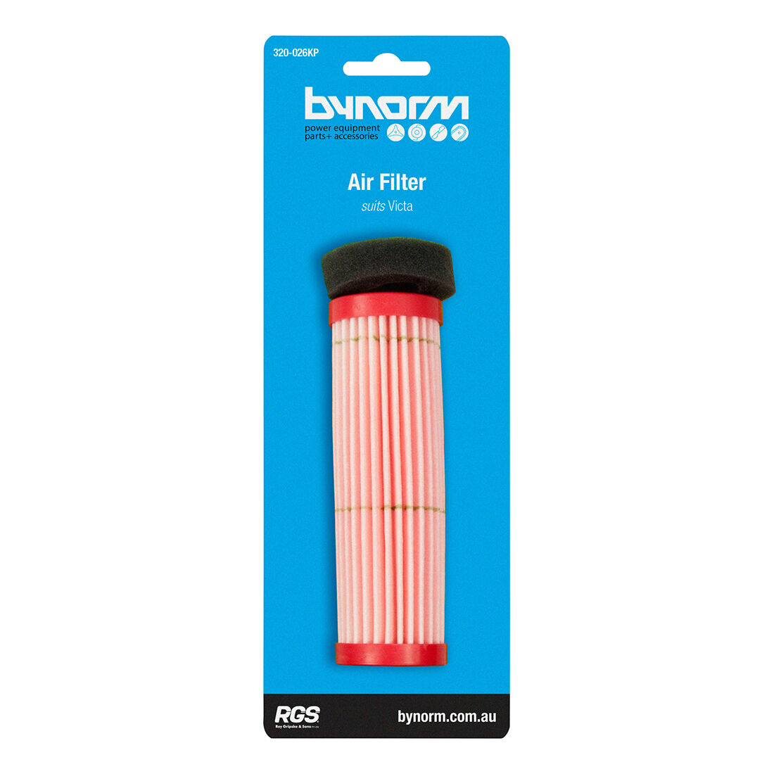 Bynorm Lawnmower Air Filter Suits Victa G3, G4, LM Long Filter, , scanz_hi-res