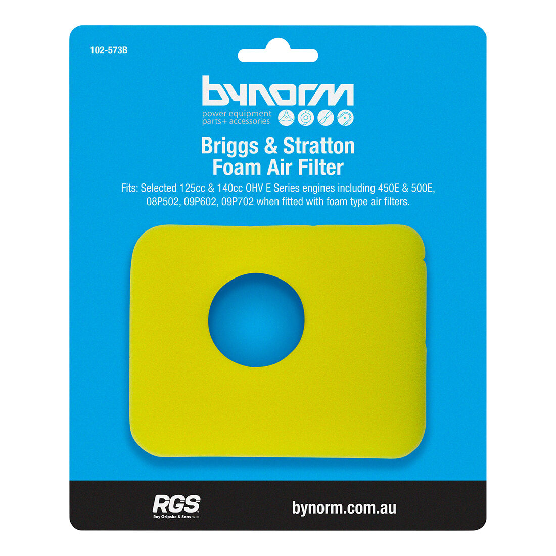 Bynorm Lawnmower Air Filter Suits Briggs and Stratton 450E and 500E, , scanz_hi-res