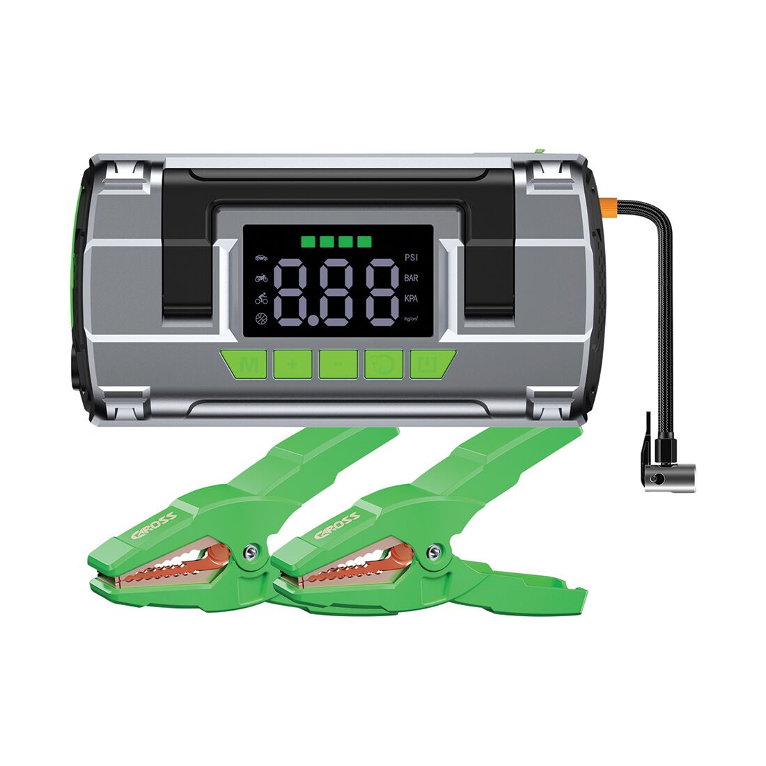 CAROSS T14 12V 2000A Smart Lithium Jump Starter With Built-in Air Compressor & 3 Mode LED Worklight, , scanz_hi-res