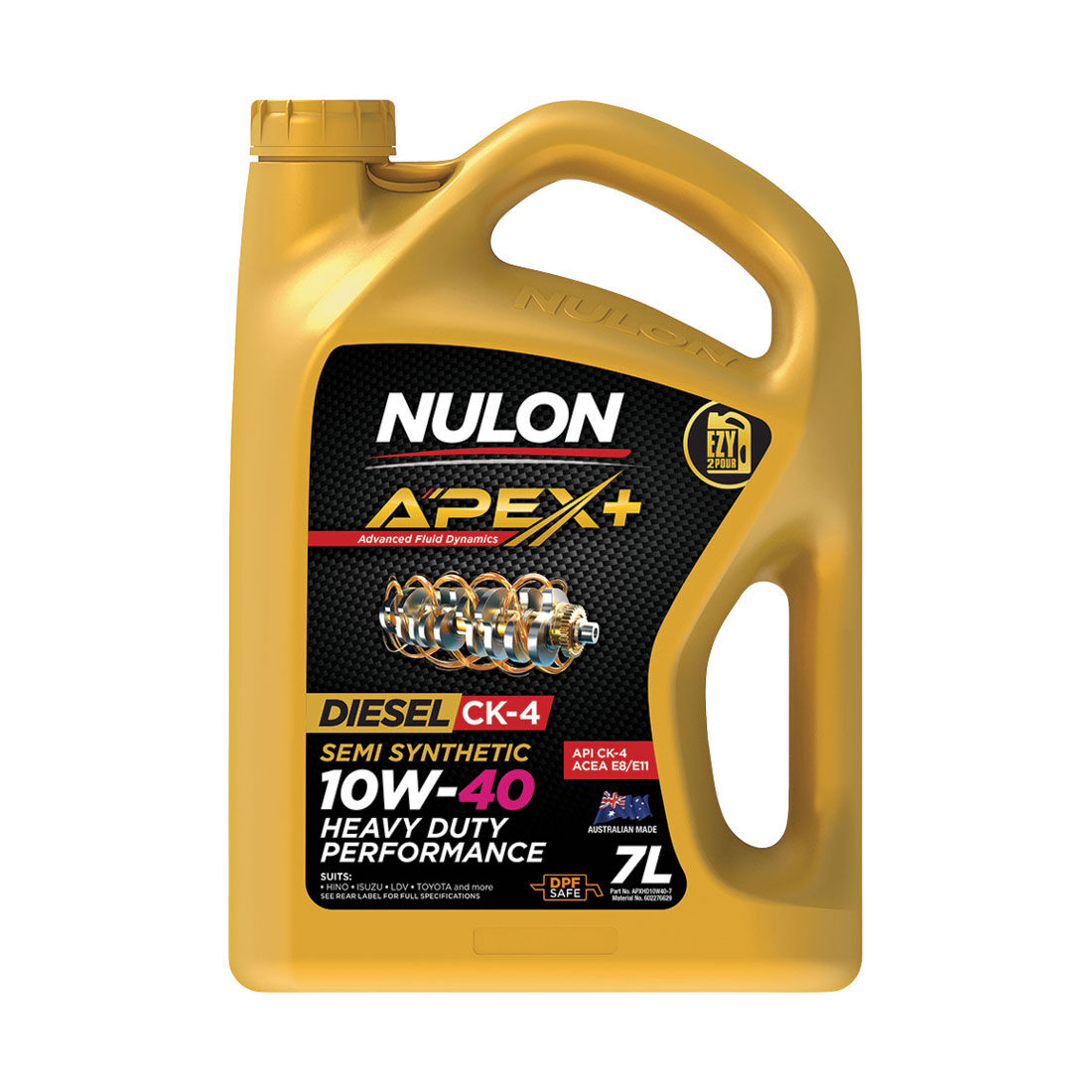 Nulon Apex+ 10W-40 Heavy Duty Diesel 7 Litre, , scanz_hi-res