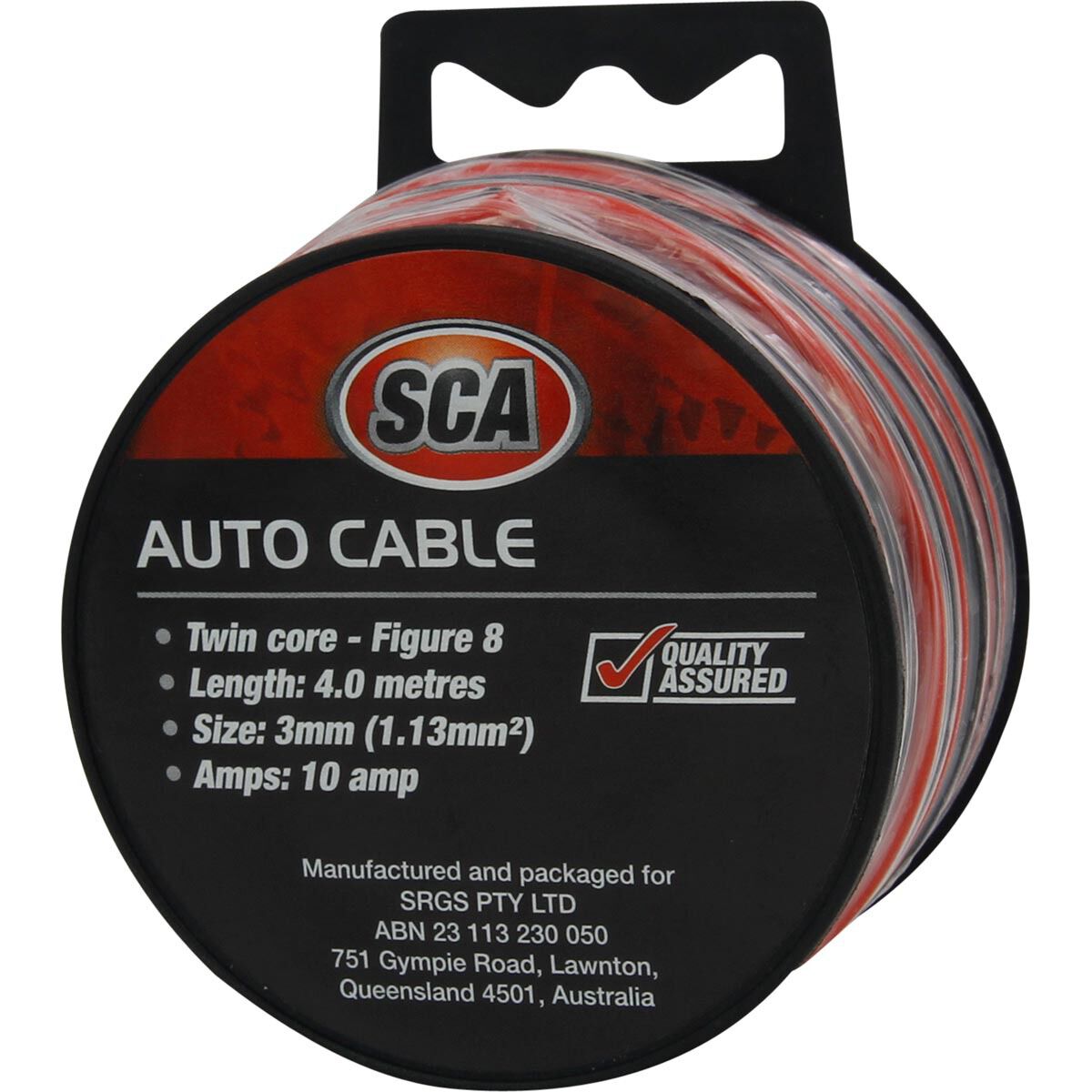 SCA Twin Core Automotive Cable 10A 3mm x 4m, , scanz_hi-res