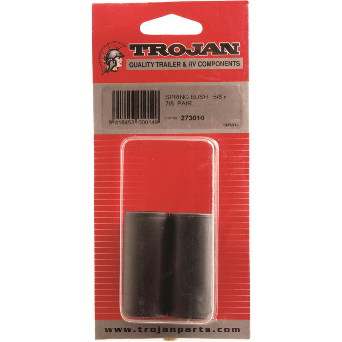 Trojan Spring Bush - 5 / 8 x 7 / 8 x 2 inch, 2 Piece, , scanz_hi-res