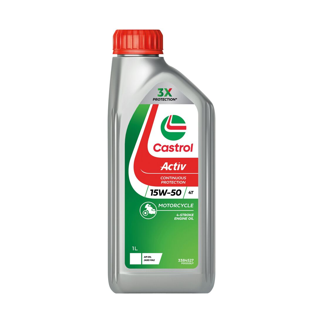 Castrol ACTIV 4T Motorcycle Oil 15W-50 1 Litre, , scanz_hi-res
