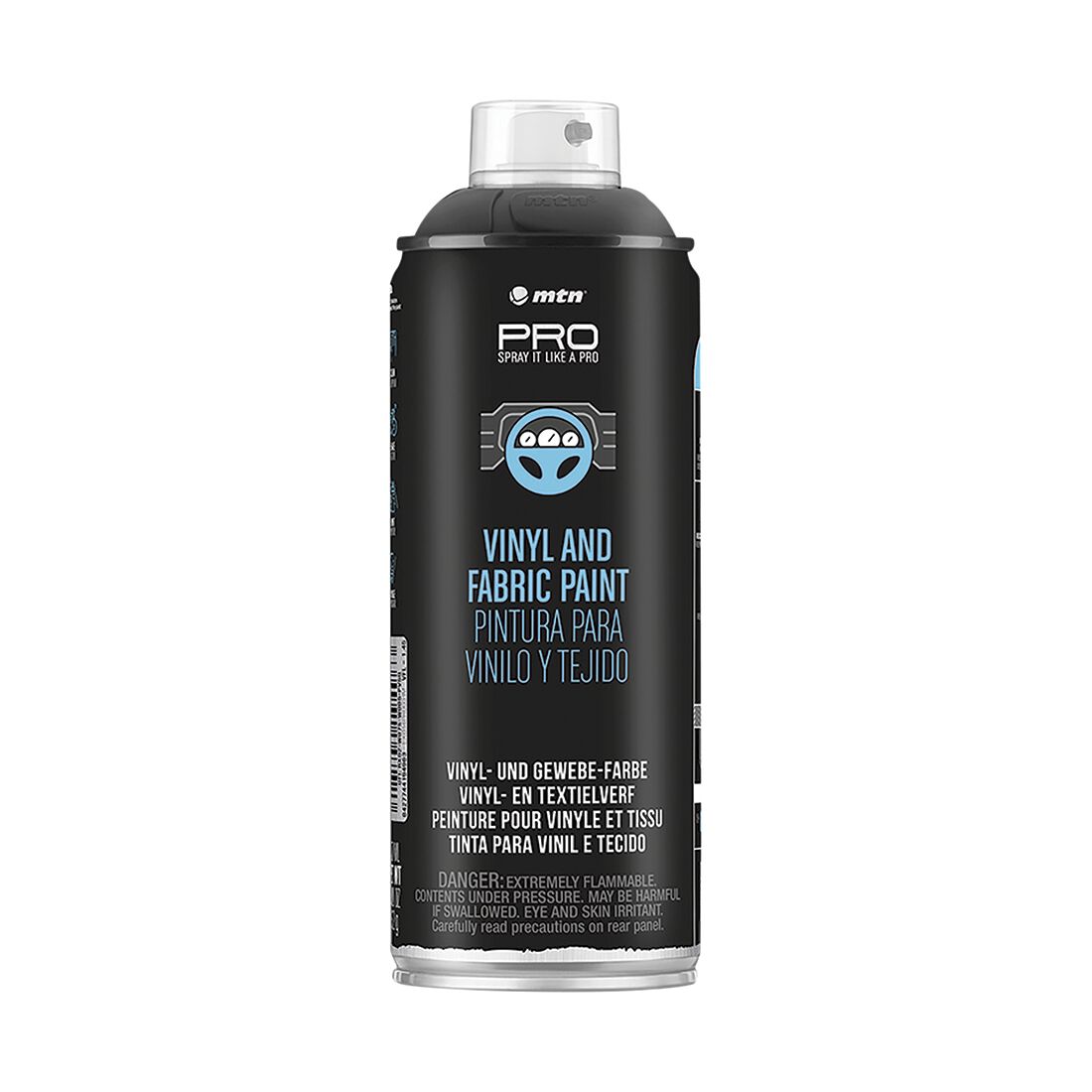 MTN PRO Vinyl & Fabric Paint Black 400ml Spray Paint, , scanz_hi-res