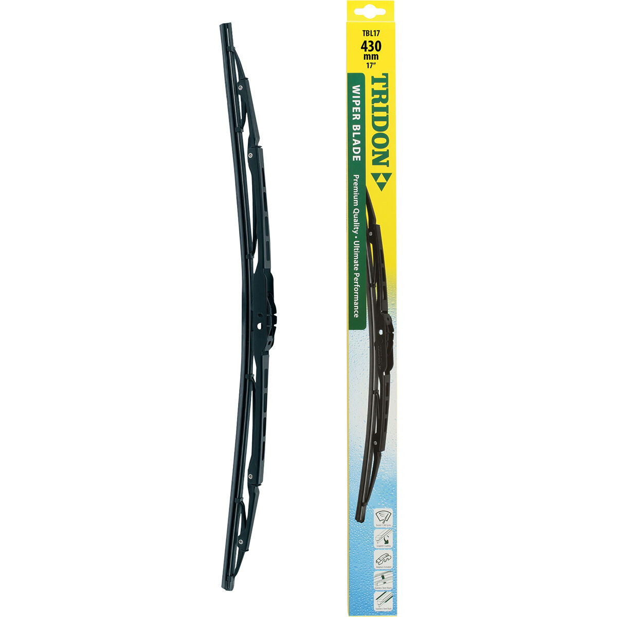 Tridon Wiper Blade 430mm (17") Single - TBL17, , scanz_hi-res