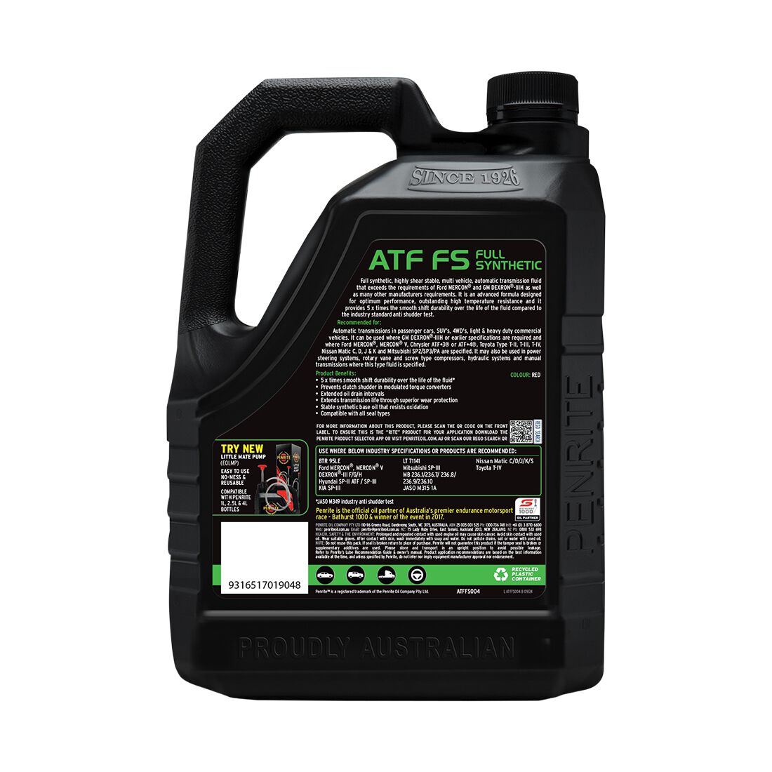 Penrite Automatic Transmission Fluid - FS, 4 Litre, , scanz_hi-res