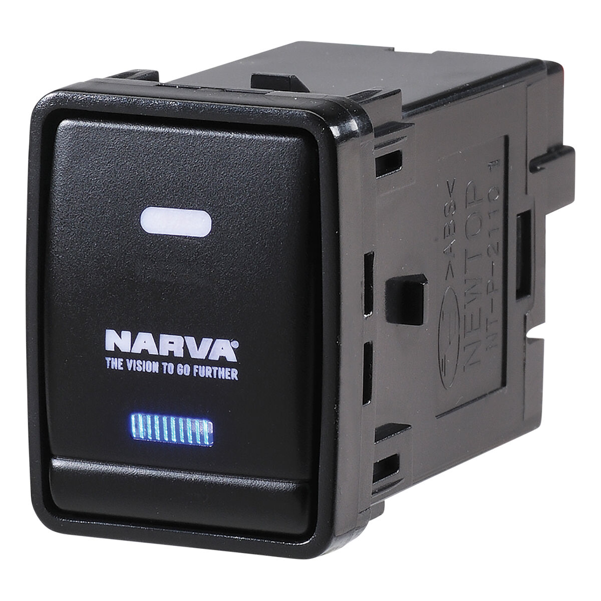 Narva OE Style Switch - Suits Nissan Pathfinder R52, Navara NP300, X-Trail T32 Series, Blank Push On/Off, Blue LED, 63384BL, , scanz_hi-res