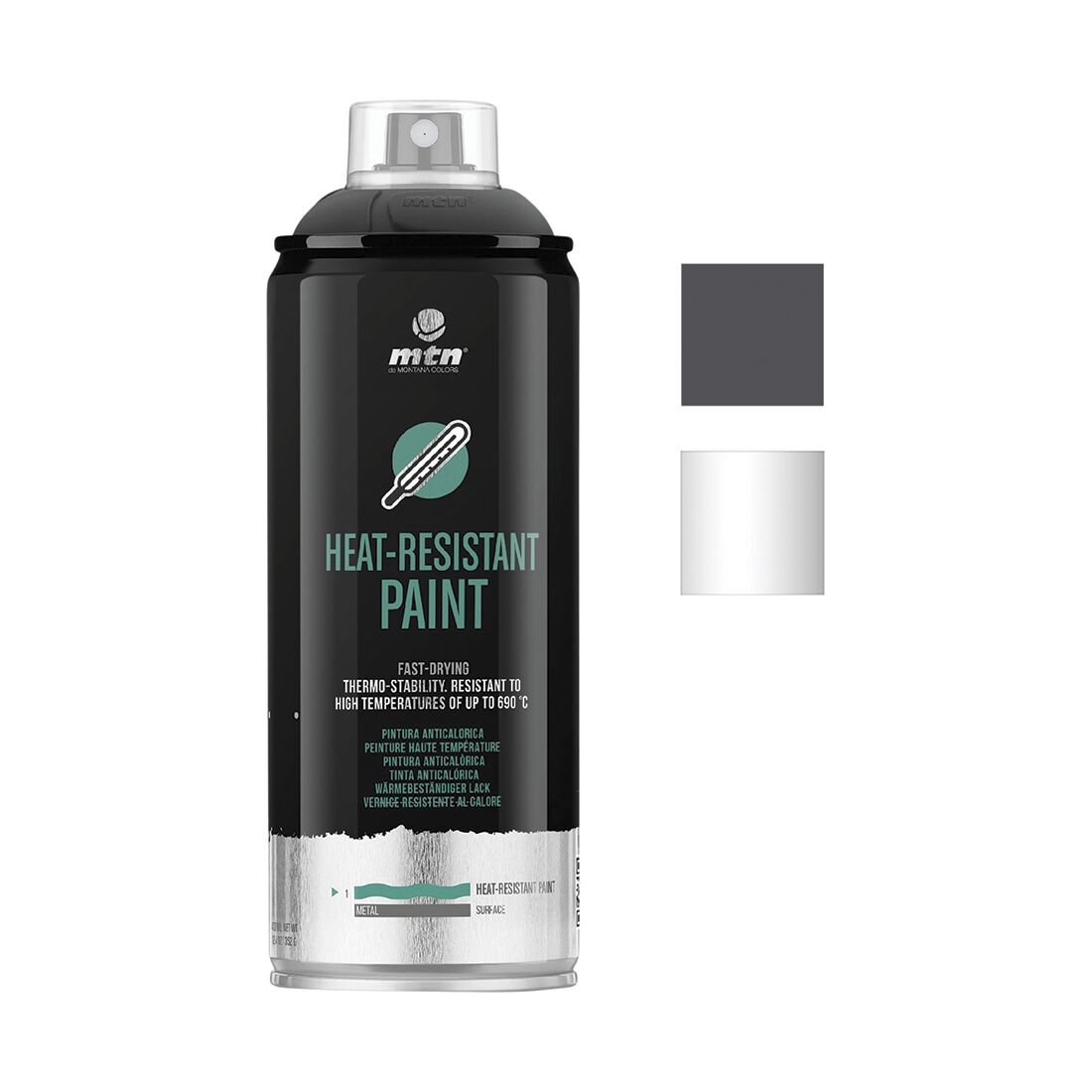 MTN Pro Black Heat Resistant Spray Paint 400mL, , scanz_hi-res
