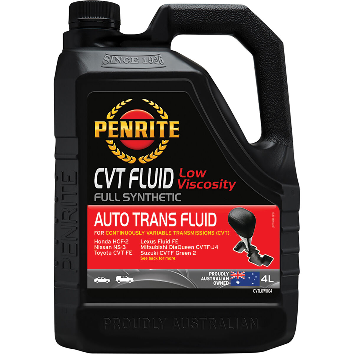 Penrite CVT Fluid Low Viscosity 4 Litre, , scanz_hi-res