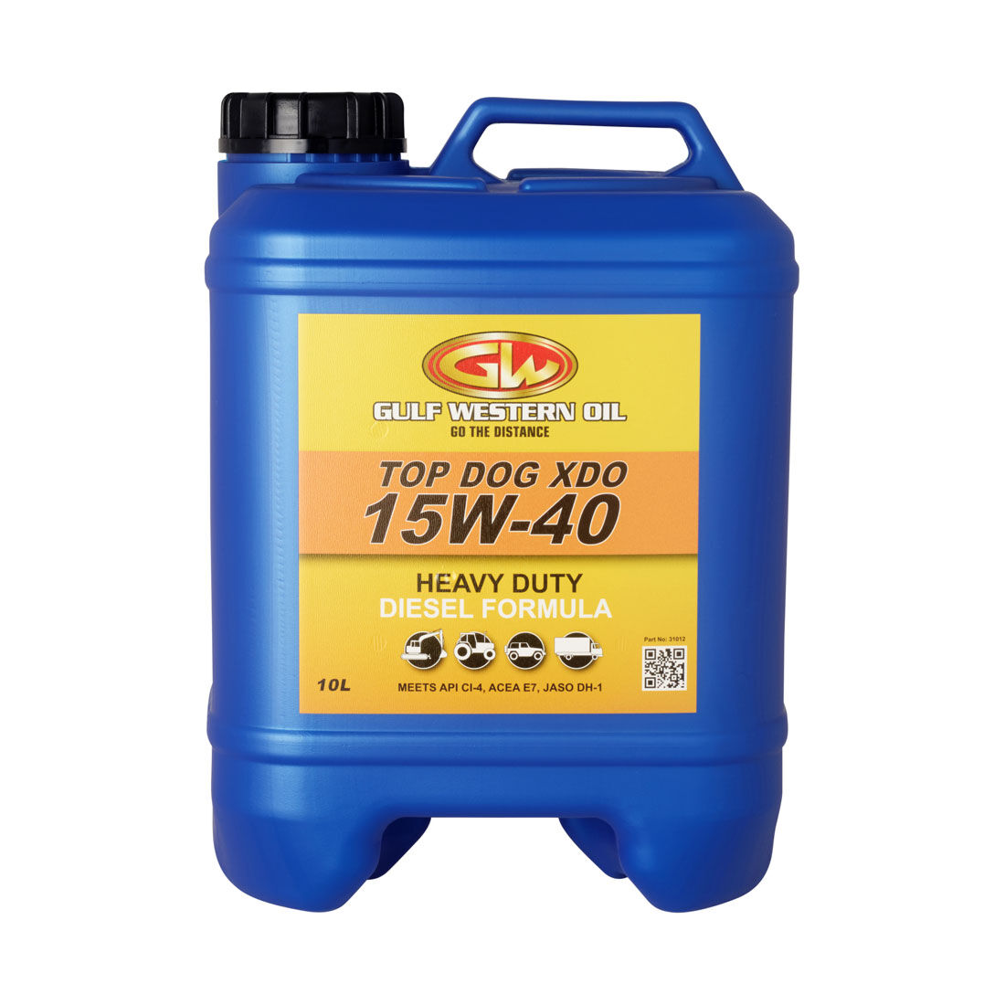 Gulf Western Top Dog XDO Diesel Engine Oil - 15W-40 10 Litre, , scanz_hi-res