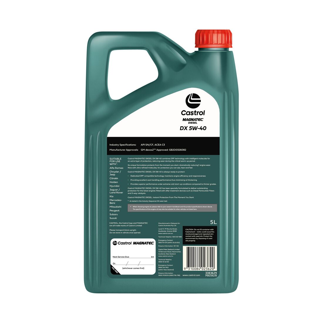 Castrol MAGNATEC Diesel DX Engine Oil, 5W-40, 5 Litres, , scanz_hi-res
