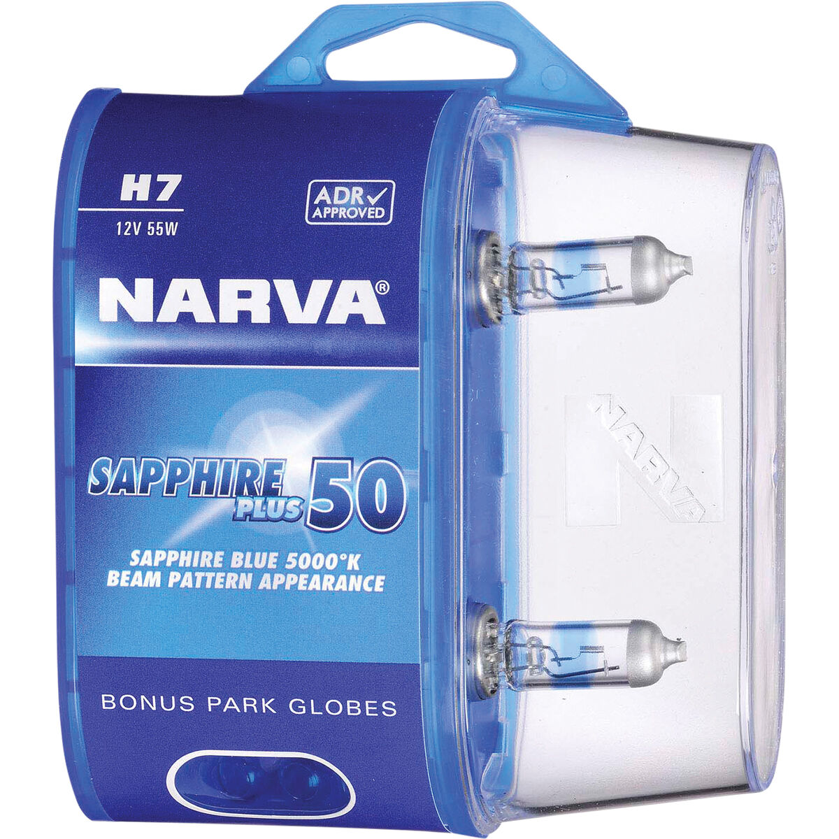 Narva Sapphire Plus 50 Headlight Globes H7 12V 55W 48525BL2, , scanz_hi-res
