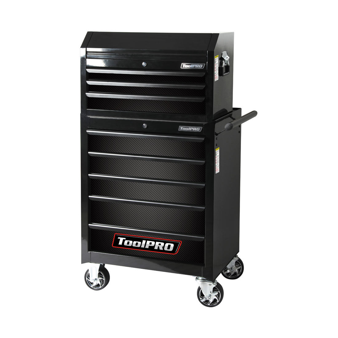 ToolPRO Tool Cabinet Magnet Fascia Set - Black Carbon Fibre, Suits 26" Chest & 27" Cabinet, , scanz_hi-res