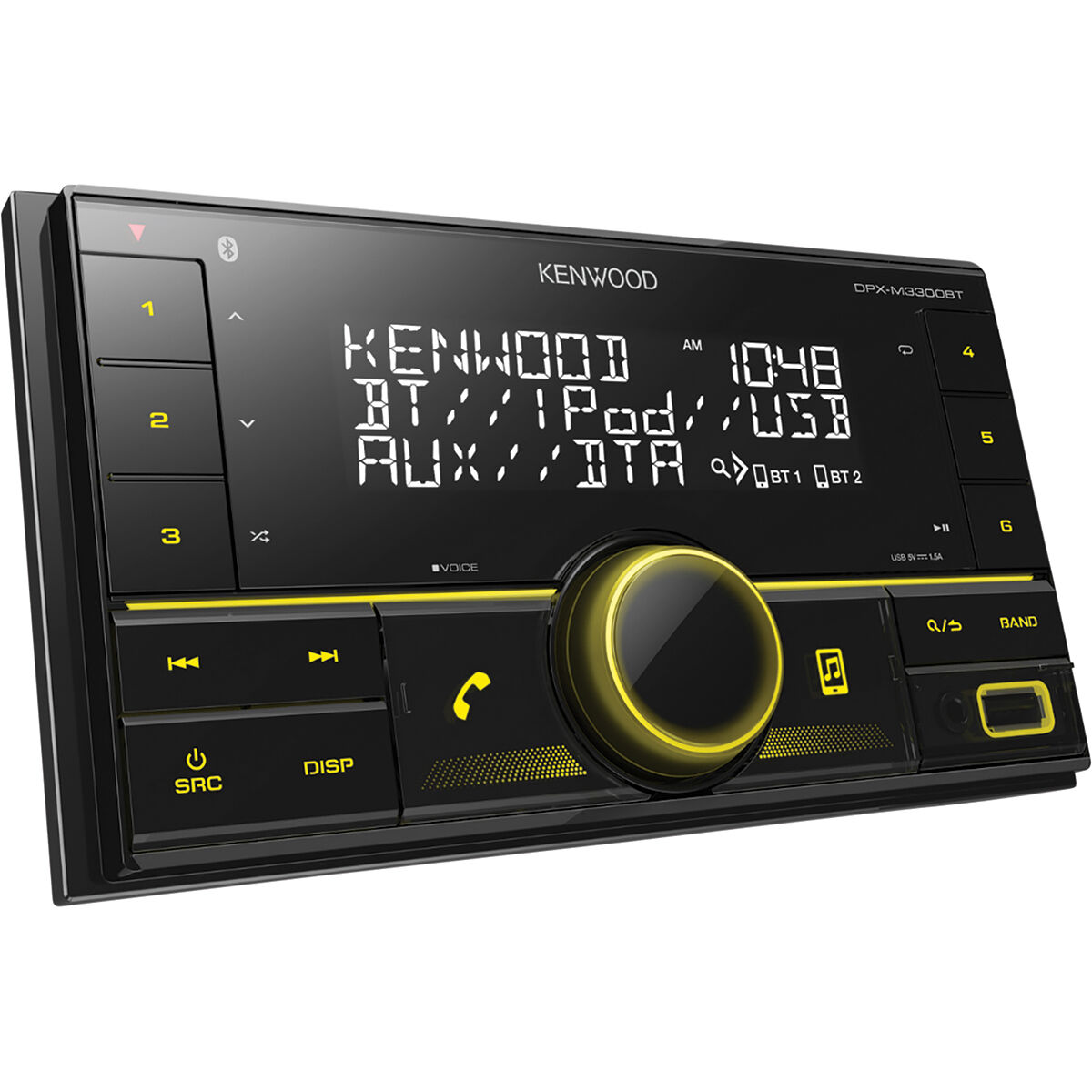 Kenwood DPX-M3300BT Double DIN Head Unit with Bluetooth, , scanz_hi-res