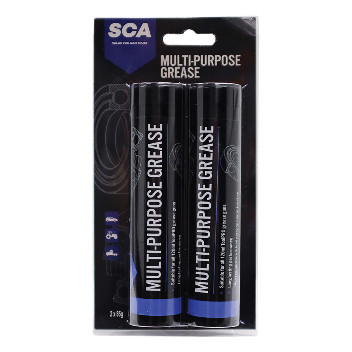 SCA Multi Purpose Grease Cartridge Twin Pack 85g, , scanz_hi-res