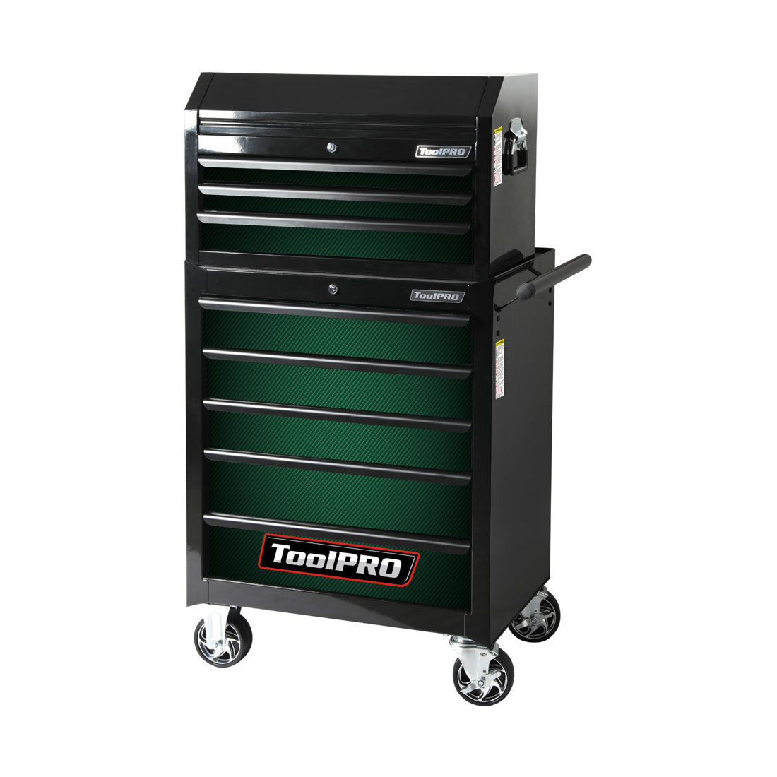 ToolPRO Tool Cabinet Magnet Fascia Set - Green Carbon Fibre, Suits 26" Chest & 27" Cabinet, , scanz_hi-res