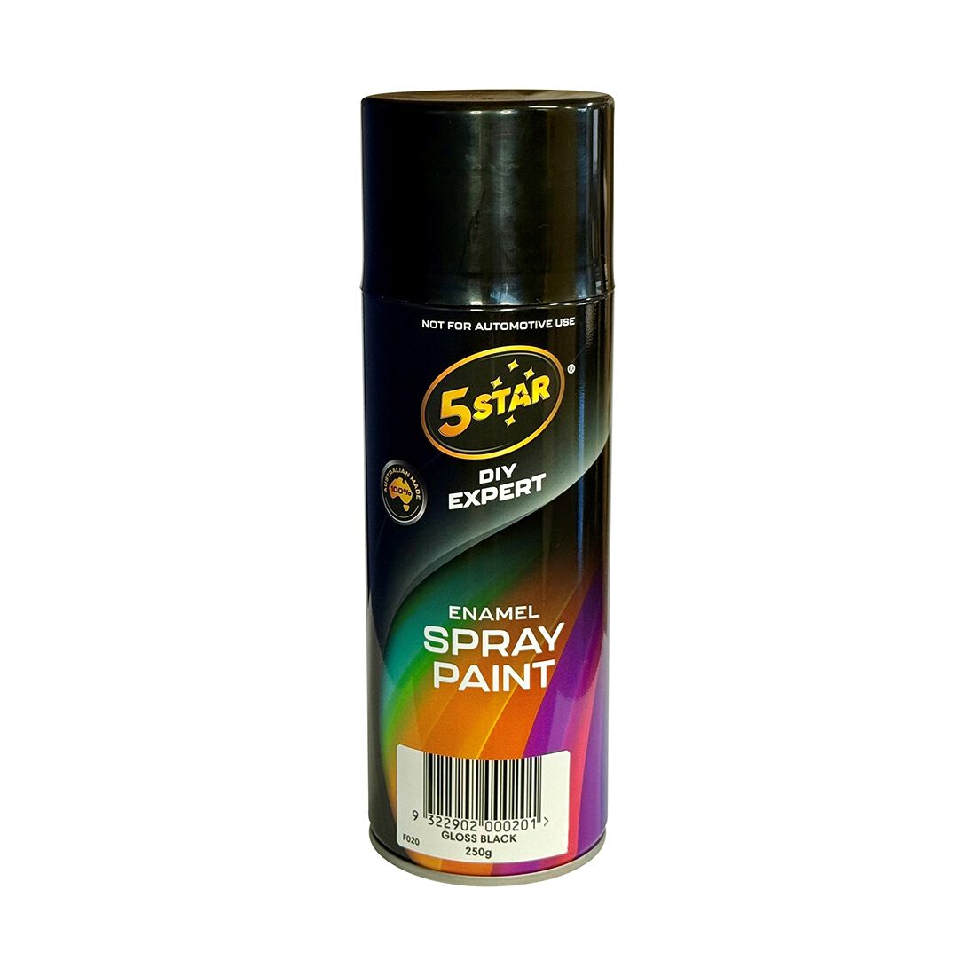 5 Star Enamel Spray Paint Gloss Black 250g, , scanz_hi-res