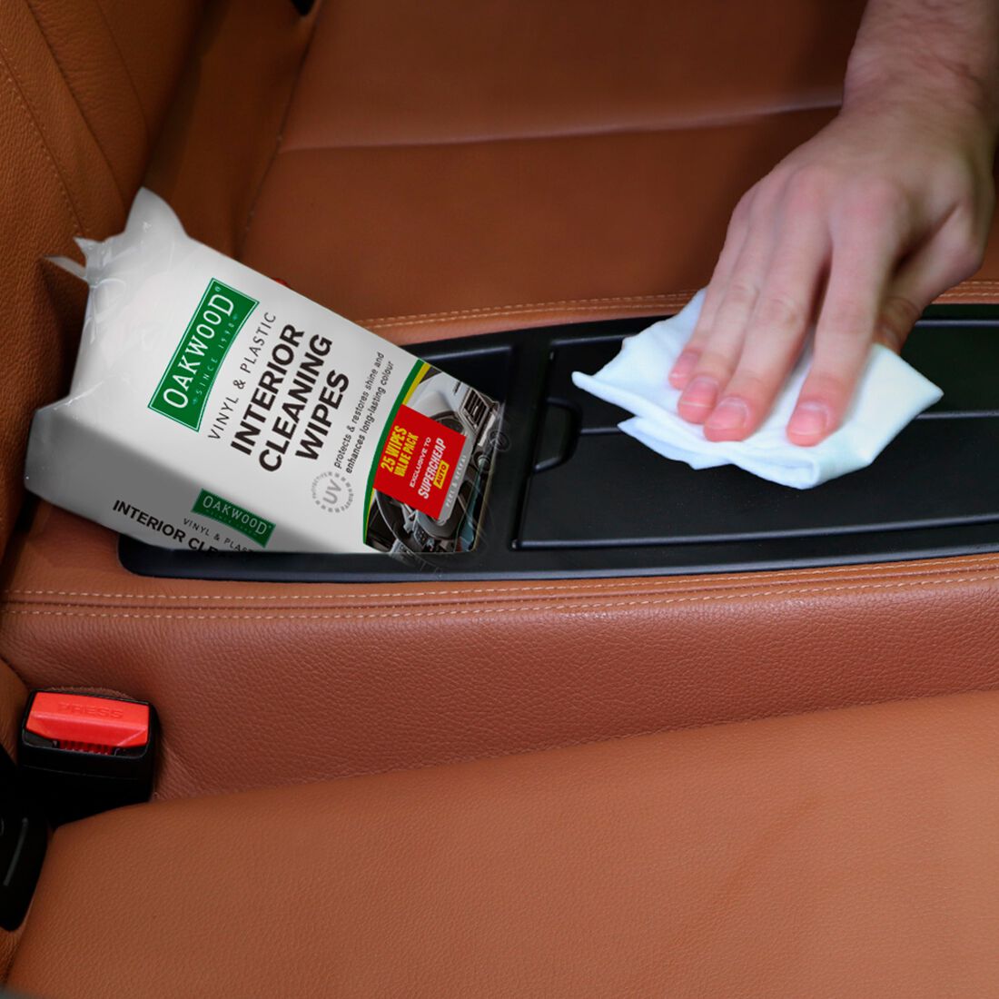 Oakwood Everyday Vinyl & Plastic Wipes 25 Pack, , scanz_hi-res