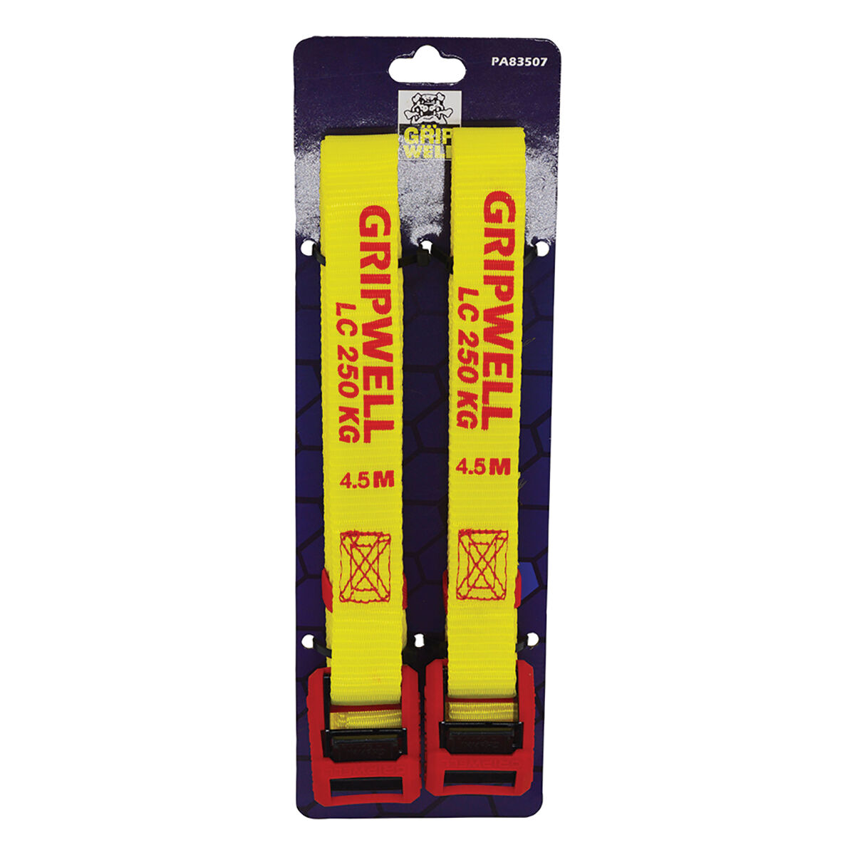 Gripwell Cambuckle Tie Downs with PVC Cover 4.5m 250kg 2 Pack, , scanz_hi-res