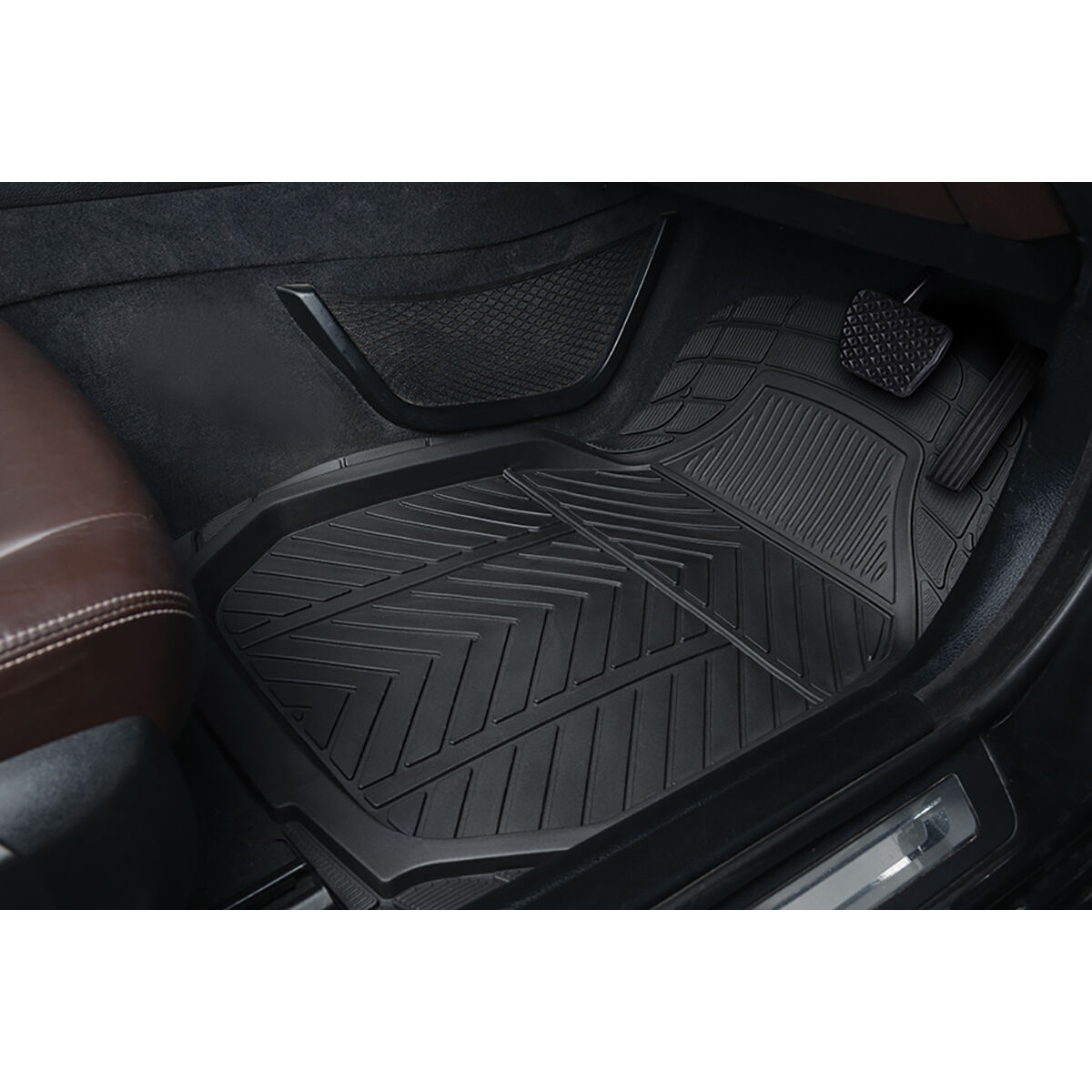 Ridge Ryder Deep Dish TPE Car Floor Mats - Set of 4, Black, , scanz_hi-res