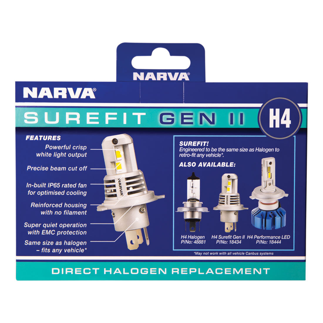 Narva Surefit LED Headlight Globes H4, , scanz_hi-res