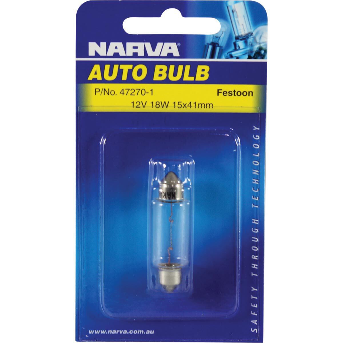 Narva Bulb - 12V, 18W, 15x41mm, , scanz_hi-res