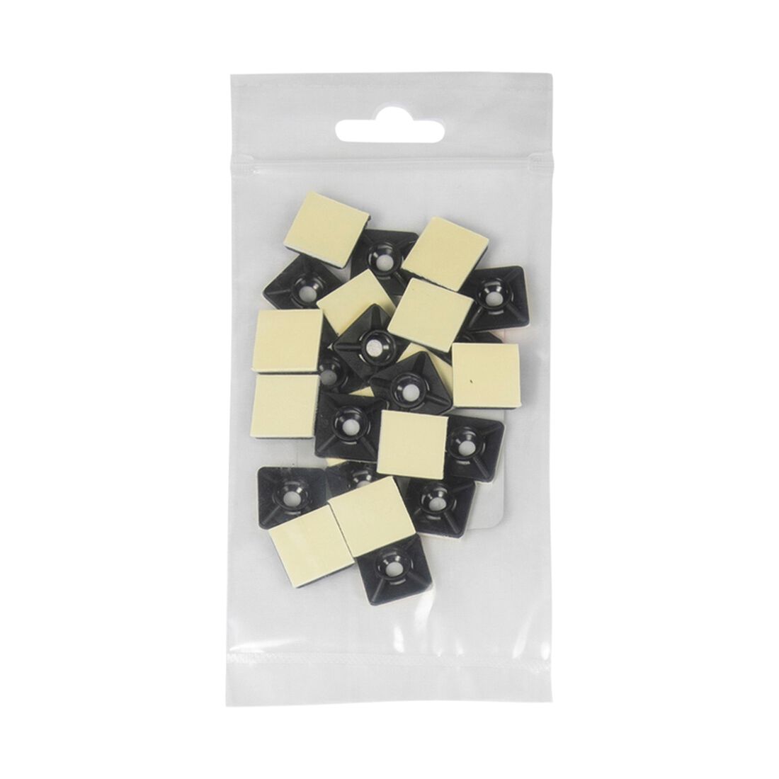 SCA Cable Tie Mounts Small 19mm x 19mm Black 25 Pack, , scanz_hi-res