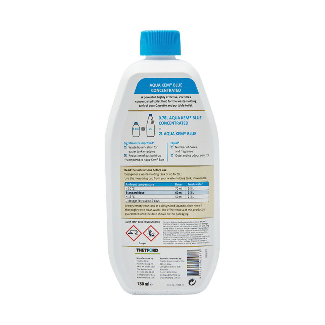 Thetford Aqua Kem Blue Concentrate Toilet Additive 780ml, , scanz_hi-res