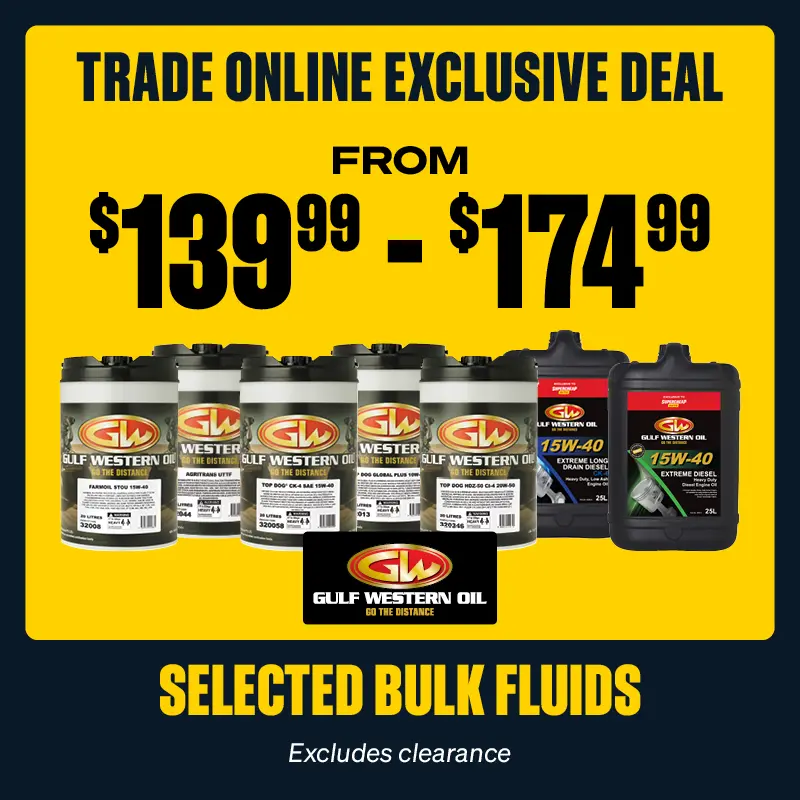 Trade Online Exclusive - Selected Gulf Western Bulk Fluids from $139.99 - $174.99