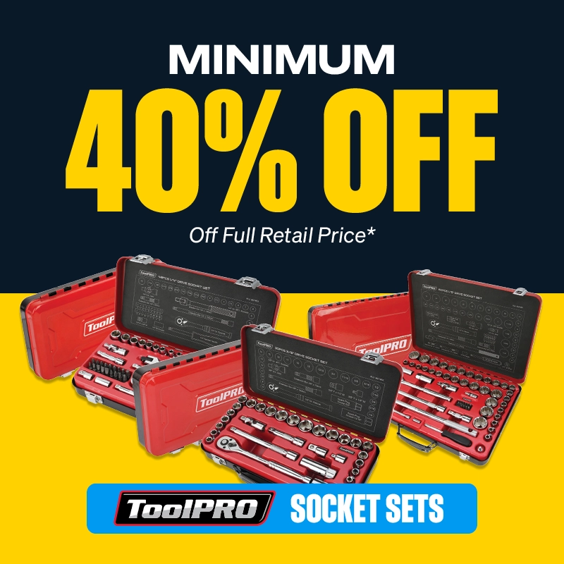 Min 40% OFF Toolpro Socket Sets