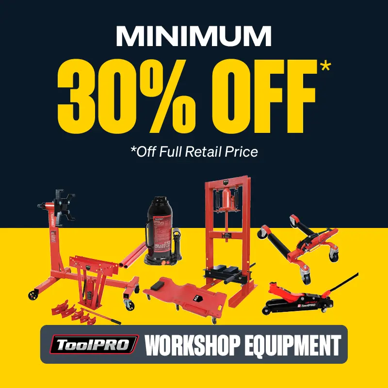Minimum 30% OFF Selected Workshop Equipment