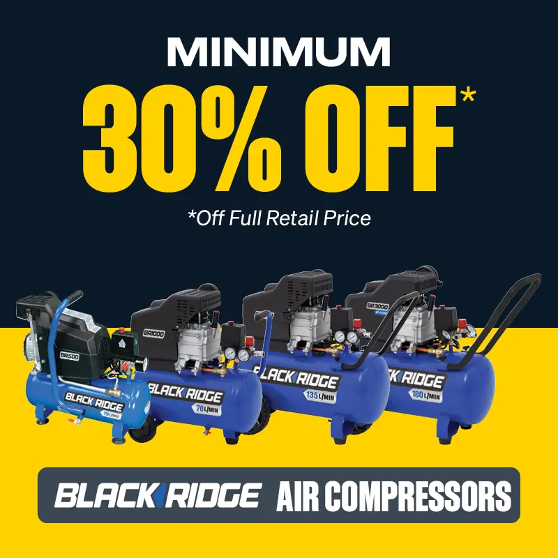 Minimum 30% OFF Blackridge Air Compressor Range