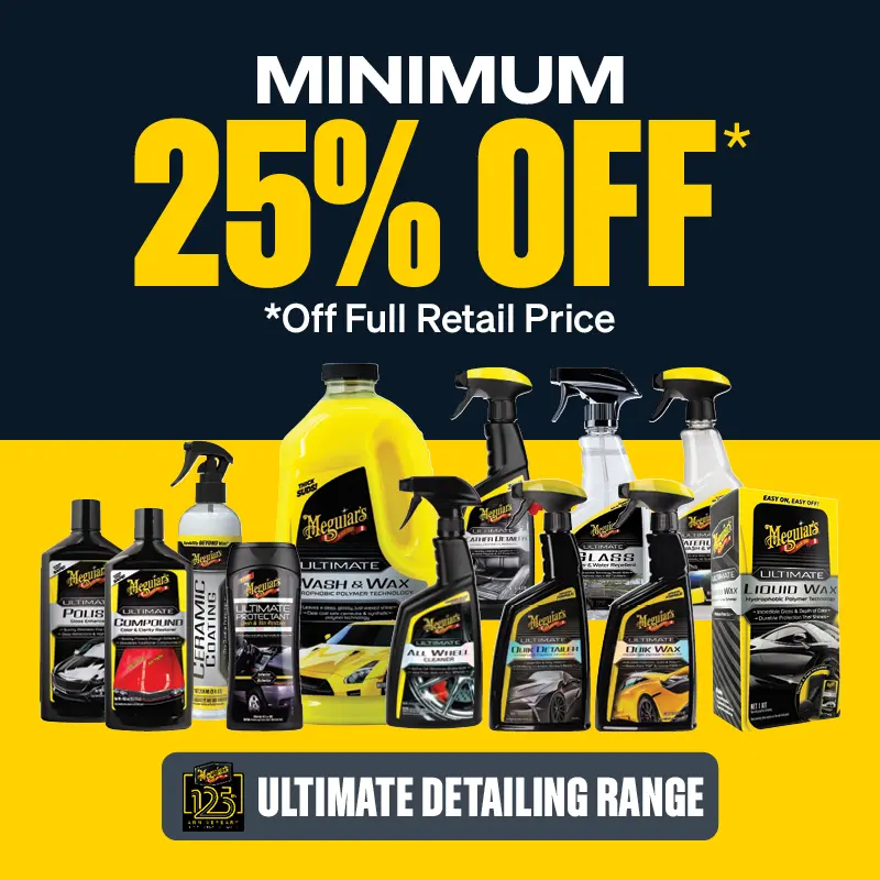 Minimum 25% OFF Meguiar's ULTIMATE Detailing Range