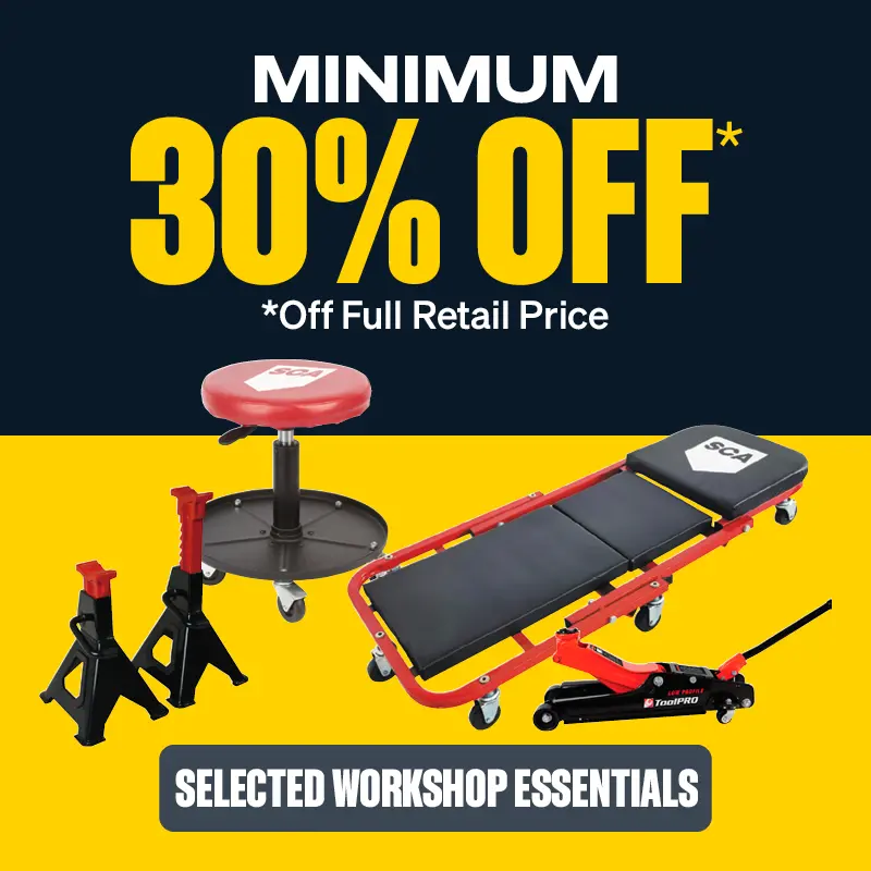 Minimum 30% OFF Selected Workshop Essentials