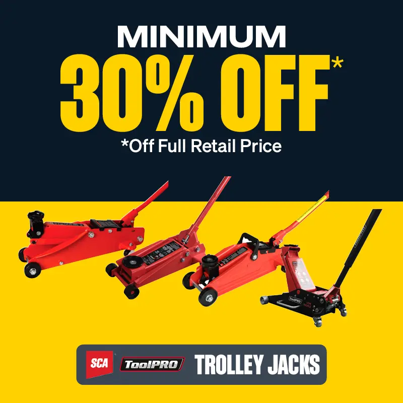 Minimum 30% OFF select Trolley Jacks