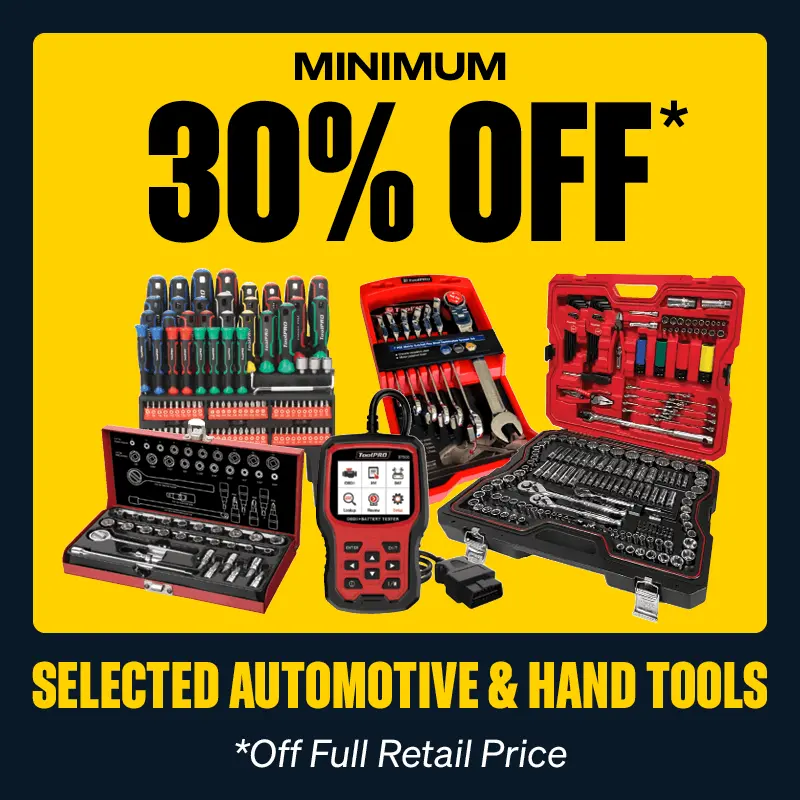 Minimum 30% OFF Selected Automotive & Hand Tools